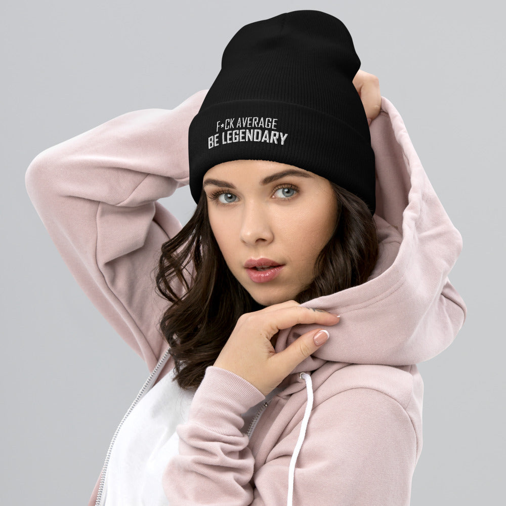 'F*ck Average' Cuffed Beanie