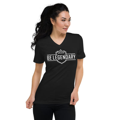 'Be Legendary' Short Sleeve V-Neck T-Shirt