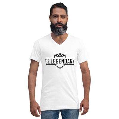 "Be Legendary" Short Sleeve V-Neck T-Shirt